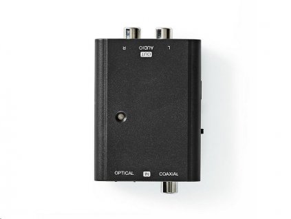 Převodník NEDIS ACON2509BK audio 1x S/PDIF-KOAX IN | 2x CINCH OUT stereo