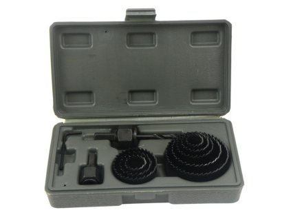 Vrtáky vykružovací korunkové, sada 11ks, max. hloubka vrtu 25mm, 19-64mm GEKO