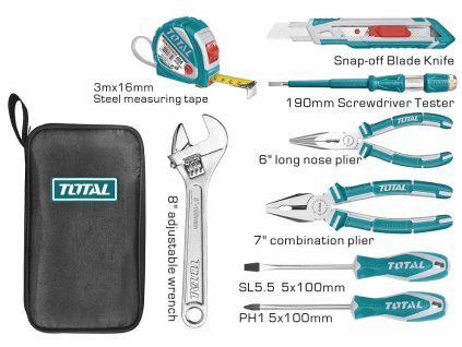Sada nářadí, 9ks TOTAL-TOOLS