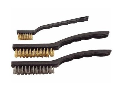 Kartáče ocelové, sada 3ks, 180mm, 2x225mm, vlnitý drát S 0,3mm a S 0,5mm EXTOL-CRAFT