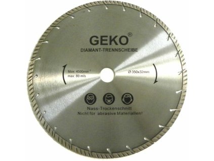 Kotouč diamantový řezný turbo-segmentový, 350x10x32mm GEKO
