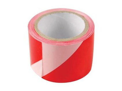 Páska výstražná červeno-bílá, 75mm x 100m, PE EXTOL-CRAFT