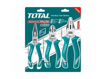 Kleště, sada 3ks, industrial TOTAL-TOOLS