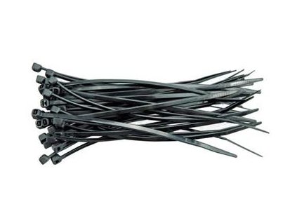 Páska stahovací 300 x 3,6 mm 100 ks černá TOYA