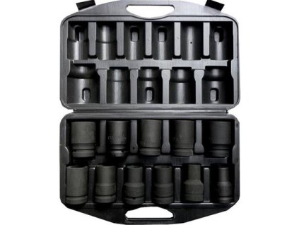 Sada nástrčných hlavic 1", 10ks, 17-41mm, GEKO G10076