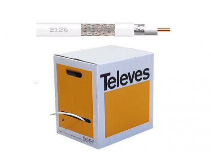 Kabel koaxiální Televes T-100 Cu 212604 / 250m / 6,6 mm
