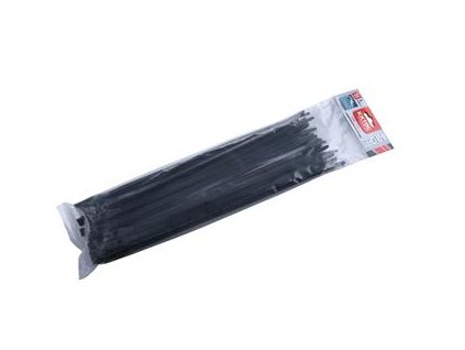 Pásky stahovací na kabely EXTRA, černé, 200x3,6mm, 100ks, nylon PA66 EXTOL-PREMIUM