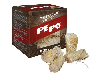 PE-PO podpalovač z dřevité vlny 32 ks