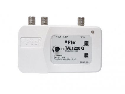 FTE TAL 1220G 5G LTE aktivní rozbočovač 2x výst."F" 22 dB + zdroj