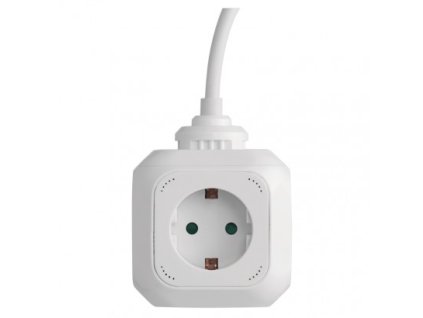Zásuvka EMOS P04219GU rozbočovací kostka s přívodem, 2× USB, 4 zás., 1,9m SCHUKO