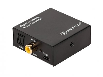 Převodník CABLETECH ZLA0857-2 audio 1x S/PDIF-KOAX IN | 2x CINCH-JACK 3.5mm OUT stereo