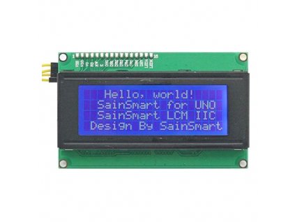 Displej LCD2004 IIC/I2C, 20x4 znaky, modré podsvícení