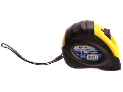 Metr svinovací, 7,5m, š. pásku 25mm, 2x stop tlačítko GEKO