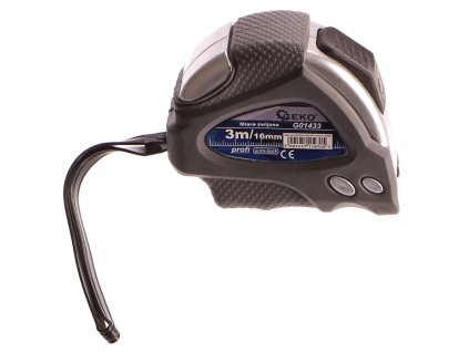 Metr svinovací, 3m, š. pásku 16mm, autostop GEKO