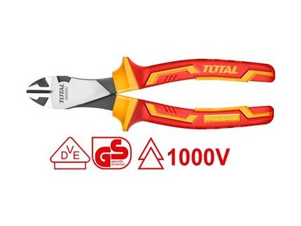 Elektrikářské kleště štípací boční, heavy duty, 180mm, industrial, 1000V TOTAL-TOOLS