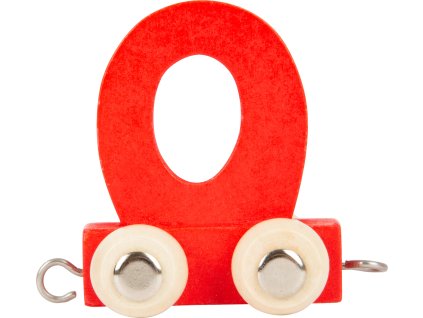 Dřevěný vláček barevná abeceda písmeno O