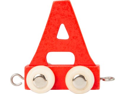 Dřevěný vláček barevná abeceda písmeno A