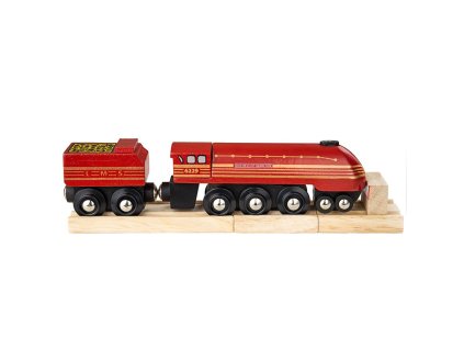 Bigjigs Rail replika lokomotivy Duchess of Hamilton + 3 koleje
