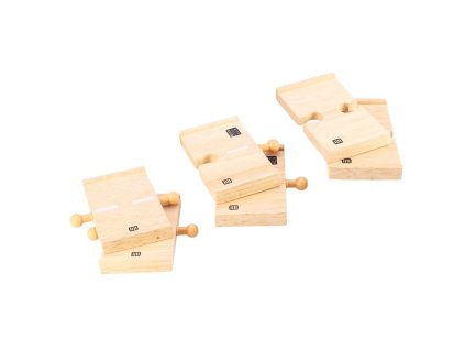 Bigjigs Rail Dřevěné autodráhy Spojky k cestám 6 ks