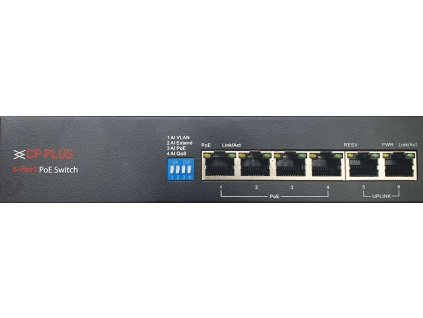 CP-ANW-HP4H2-6 Čtyřportový 10/100 Mbps PoE switch s 2x 100 Mbps uplinkem