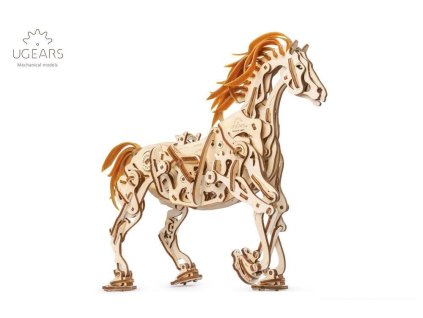 Ugears 3D dřevěné mechanické puzzle Kůň