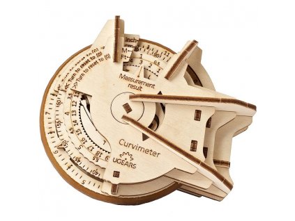 Ugears 3D dřevěné mechanické puzzle STEM křivkoměr (opisometr)