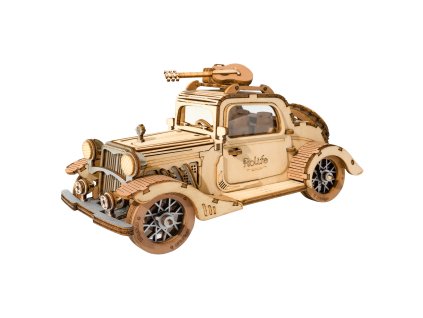 RoboTime dřevěné 3D puzzle Veterán kupé