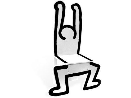 Vilac Dřevěná židle Keith Haring bílá