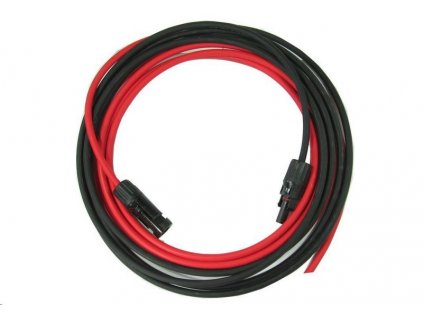 Solární kabel H1Z2Z2-K, 6mm2, červený+černý s konektory MC4, 2m
