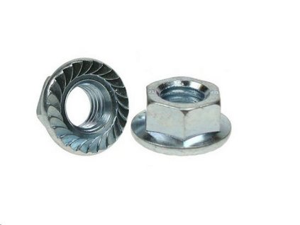 Matice M10 s ozubeným límcem DIN 6923 A2, nerez