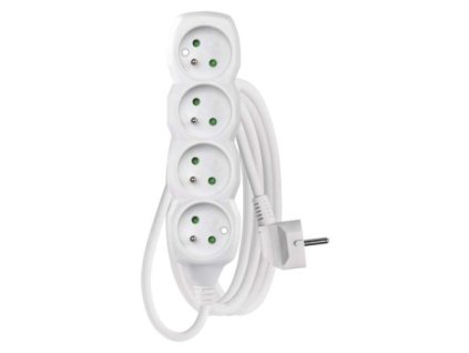 Prodlužovací kabel EMOS P0413R 4 zásuvky, 3m, bílý