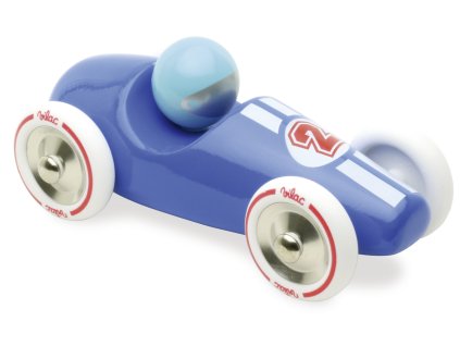 Vilac Závodní auto GM modré s bílými koly