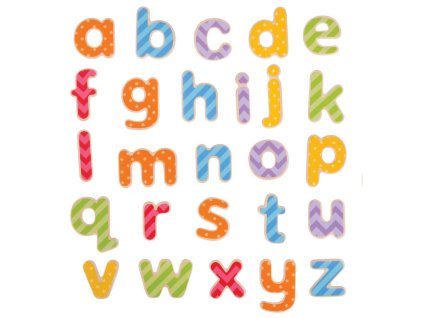 Bigjigs Toys Magnetická barevná abeceda (malá písmena)