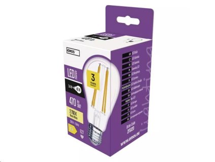 LED žárovka EMOS ZF5120  Filament A60 3,4W E27 teplá bílá