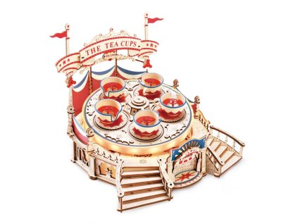 RoboTime 3D skládačka hrací skříňka Kolotoč šálkový vír