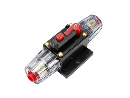 Proudový jistič DC 12-24V /  30A v pojistkovém pouzdře