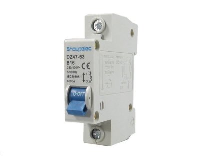 Jistič Showpelec DZ47-63 B16 230V/16A/B 1fázový na DIN lištu