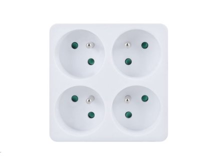 Zásuvka rozbočovací SOLIGHT P108, 4x 10A, bílá