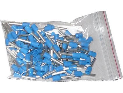Dutinka pro kabel 2,5mm2 modrá (E2512), balení 100ks