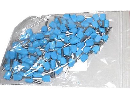 Dutinka pro dva kabely 0,75mm2 modrá (TE0,75-8), balení 100ks