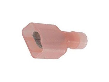 Faston-konektor 6,3mm červ.kab.0,75-1,3mm2 plná izolace