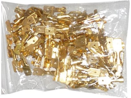 Faston-konektor 6,3mm neizolovaný, kabel do 1,5mm2, balení 100ks