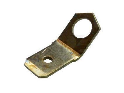 Faston-konektor 6,3mm s dírou M4, úhlový 45st