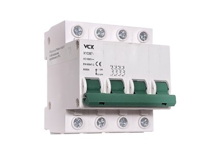 Jistič DC 16A/C 4P VCX  XYDB7-16A, DC1000V, na DIN lištu