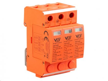 Přepěťová ochrana VCX DC X1-T2-DC-3P třída T2 (C) 3P 1200V Professional Plus orange