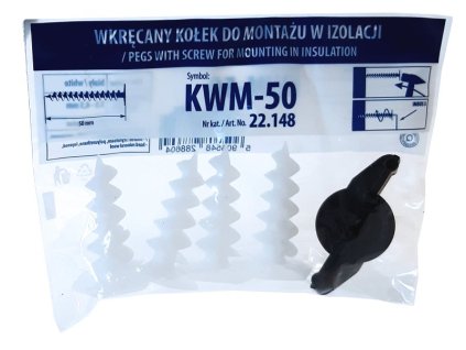 Hmoždinka KWM-50 sada 4 ks + 1x klíč do polystyrénu 48x18 --CENA BLISTR-