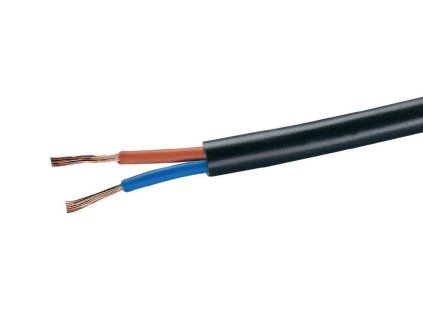 Silový kabel H03VV-F 2X0,75 C černý (CYSY)