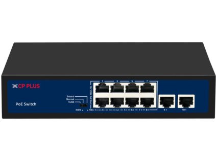 CP-DNW-HPU8H2-96-V2 Osmiportový 10/100 Mbps PoE switch s 2x 10/100 Mbps uplinkem