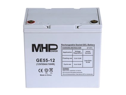 Baterie olověná  12V / 55 Ah  MHPower GE55-12 GEL