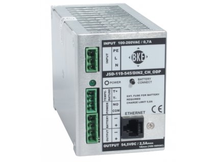 Napájecí zdroj/nabíječ na DIN lištu s dohledem BKE JSD-119-275/DIN2_CH_ODP 27,5 V, 120 W, 4,2 A